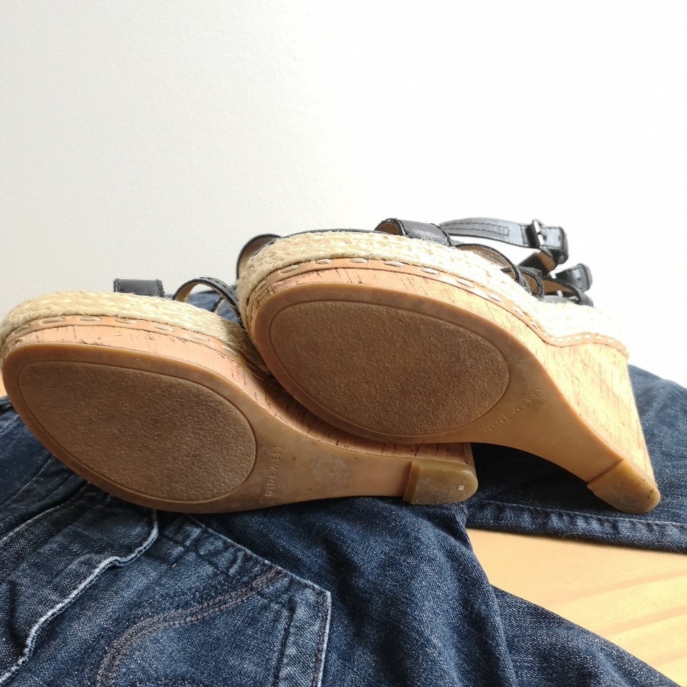 Nine West "Namiah" Strappy Sandals/Cork Wedge /7.5 - Picture 10 of 12